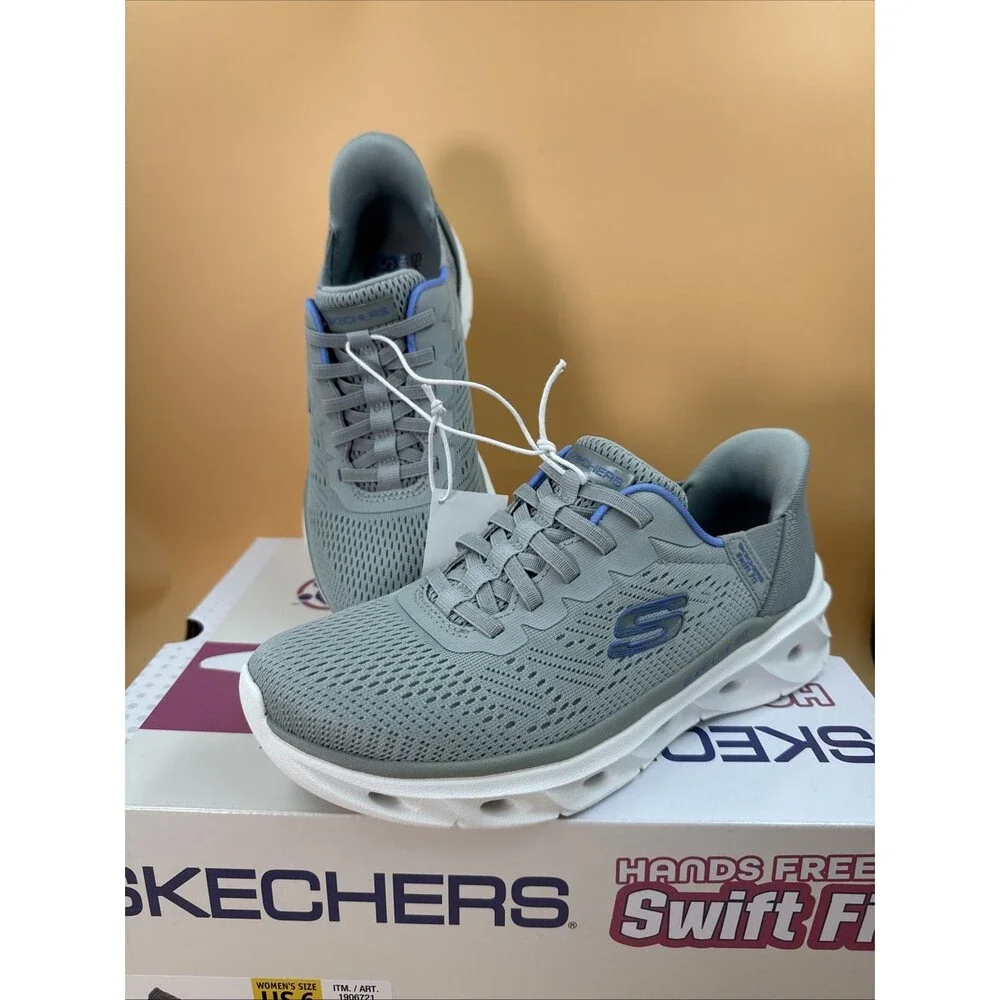 NEW SKECHERS SWIFT FIT HANDS FREE ATHLETIC SNEAKERS SHOES WOMENS 6 Gray